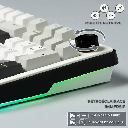The G-Lab Keyz Elite 400 - Blanc/Gris (AZERTY)