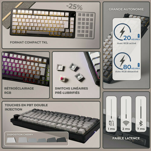 The G-Lab Keyz Elite 300 - Noir (AZERTY)