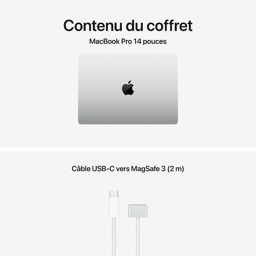 Apple MacBook Pro M5 14" - Argent - 16 Go/512 Go (MDE44FN/A)
