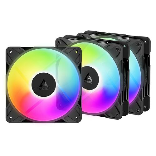 Arctic P12 Pro Reverse ARGB (Pack de 3) - Noir