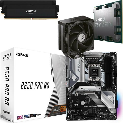 Kit évo Ryzen 5 7500F (Tray) + B650 PRO RS + GT120 + 32 Go