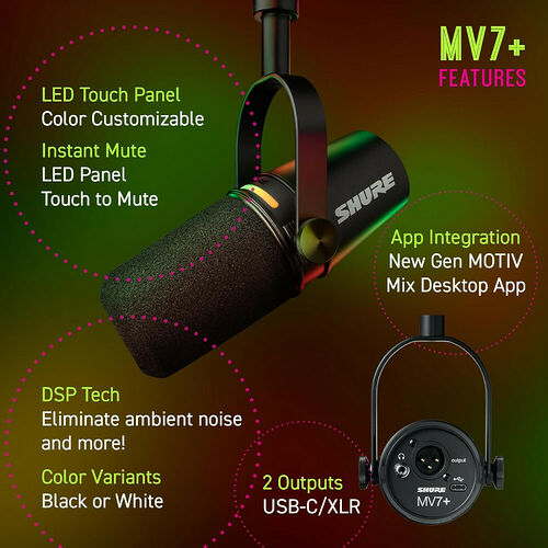 Shure MV7+ (Black)