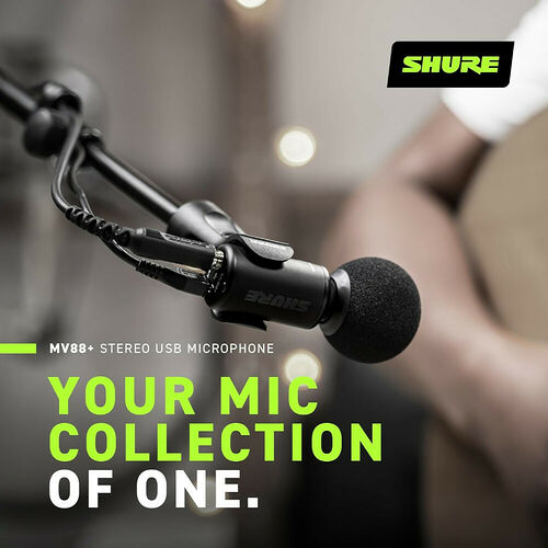 Shure MV88+ Microphone USB stéréo