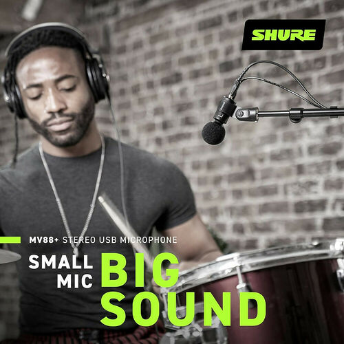 Shure MV88+ Microphone USB stéréo