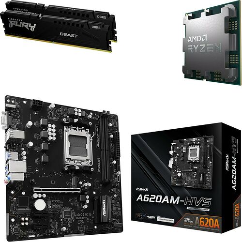 Kit évo Ryzen 5 8400F (Tray) + A620AM-HVS + 32 Go