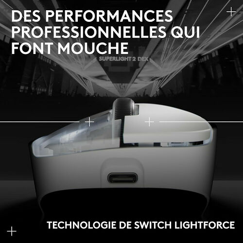 Logitech G PRO X 2 Superlight 2 DEX - Blanc