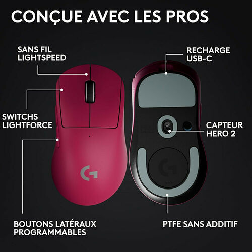 Logitech G PRO X 2 Superlight 2 DEX - Rose