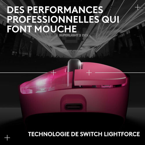 Logitech G PRO X 2 Superlight 2 DEX - Rose