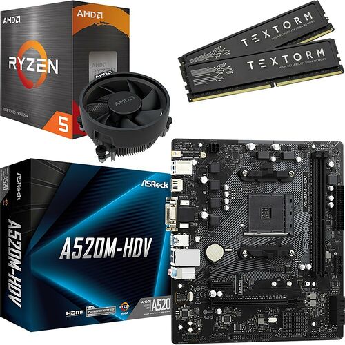 Kit évo Ryzen 5 5500 + A520M-HDV + 16 Go
