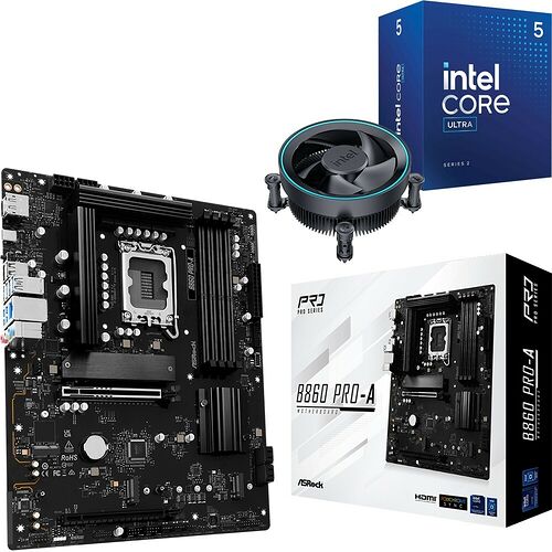 Duo Intel Core Ultra 5 225F + ASRock B860 Pro-A