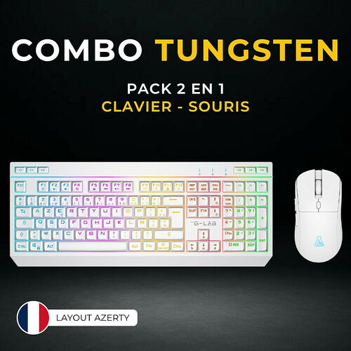 The G-Lab Combo Tungsten EX - Blanc (AZERTY)