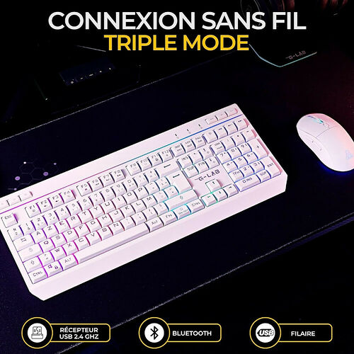 The G-Lab Combo Tungsten EX - Blanc (AZERTY)