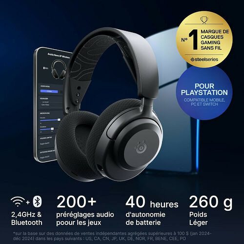 Steelseries Arctis Nova 3P Wireless (Noir)
