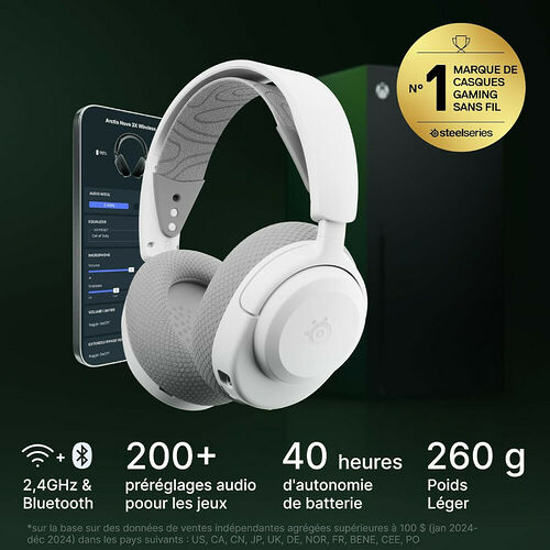 Steelseries Arctis Nova 3X Wireless (Blanc)