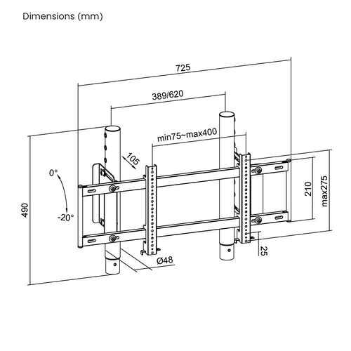 OPLITE GTR S8 On Top Monitor Mount (Noir)