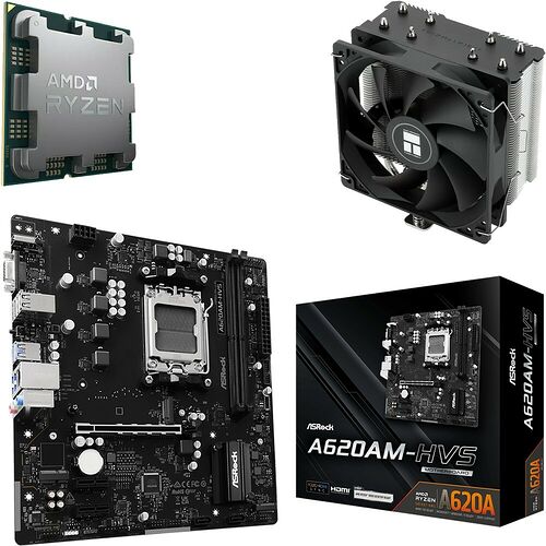 Trio AMD Ryzen 5 8400F (Tray) + ASRock A620AM-HVS + X120 Refined SE