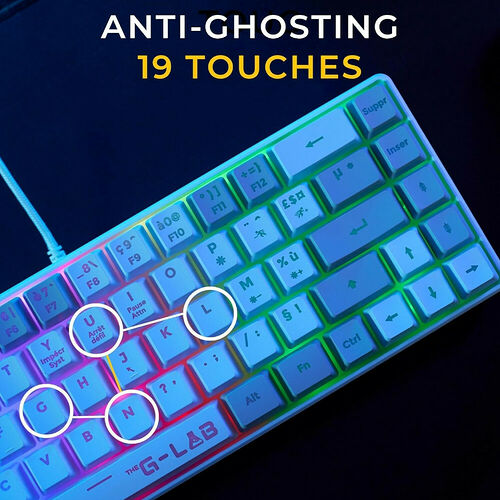 The G-Lab Keyz Hydrogen - Blanc/Gris (AZERTY)