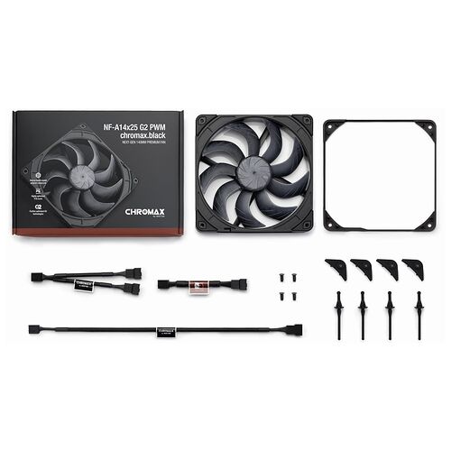 Noctua NF-A14x25 G2 PWM chromax.black - 140 mm