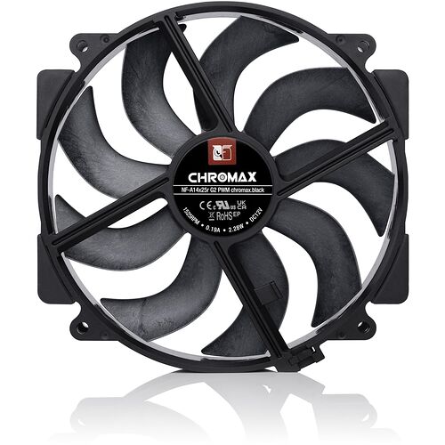 Noctua NF-A14x25r G2 PWM Sx2-PP chromax.black - 140 mm