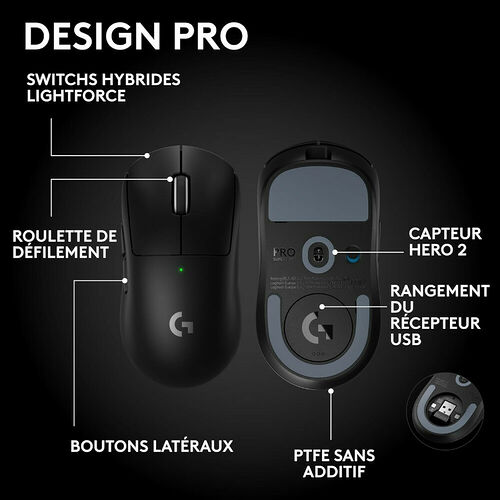 Logitech G PRO X Superlight 2 SE - Noir