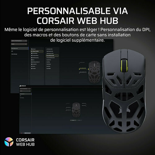 Corsair Sabre V2 Pro Wireless Magnesium Alloy - Noir