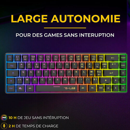 The G-Lab Combo Hydrogen Wireless - Noir (AZERTY)