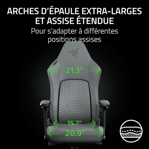 Razer Iskur V2 NewGen - Gris