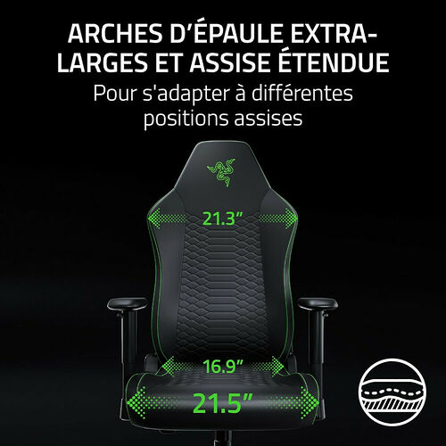 Razer Iskur V2 X NewGen - Noir/Vert