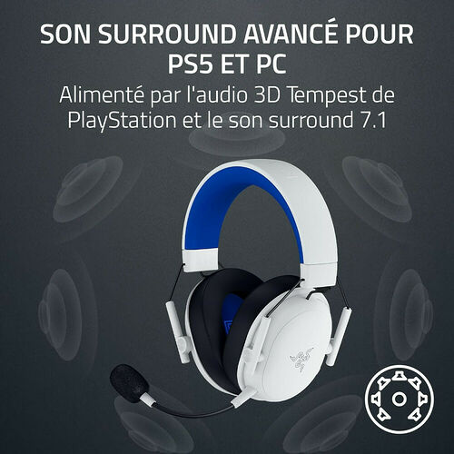 Razer Blackshark V3 X HyperSpeed Playstation - Blanc