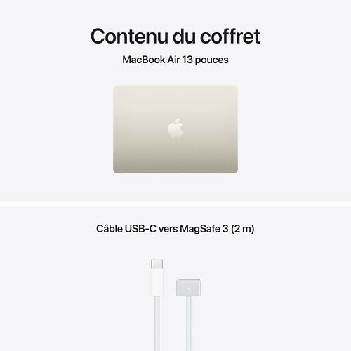 Apple MacBook Air M5 13" - Lumière Stellaire - 24 Go/1 To (MDHD4FN/A)