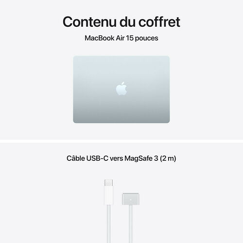 Apple MacBook Air M5 15" - Bleu Ciel - 16 Go/512 Go (MDVQ4FN/A)