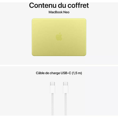 Apple MacBook Neo Jaune Agrume - 8 Go/256 Go (MHFD4FN/A)