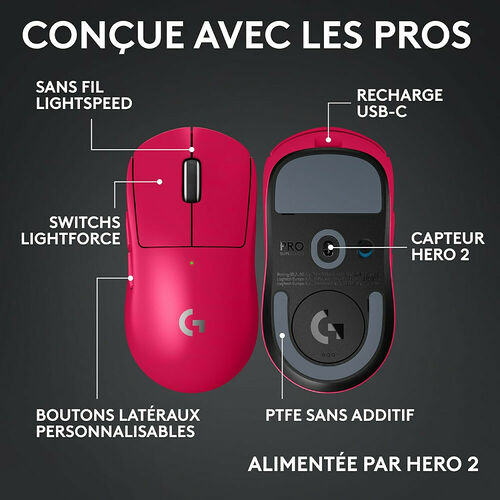 Logitech G PRO X Superlight 2c - Rose