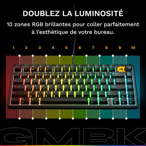 Glorious GMBK 75% - Noir (AZERTY)