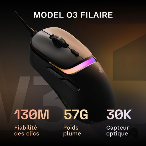 Glorious Model D3 Wired - Noir