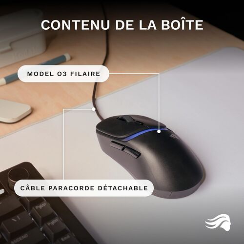 Glorious Model D3 Wired - Noir