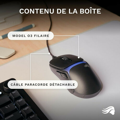 Glorious Model O3 Wired - Noir