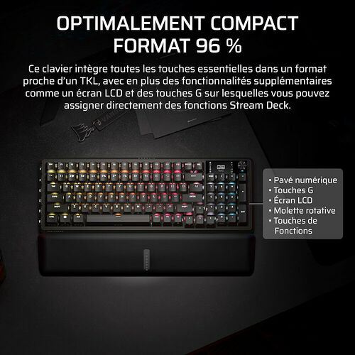 Corsair Vanguard 96 Wireless - Noir (AZERTY)