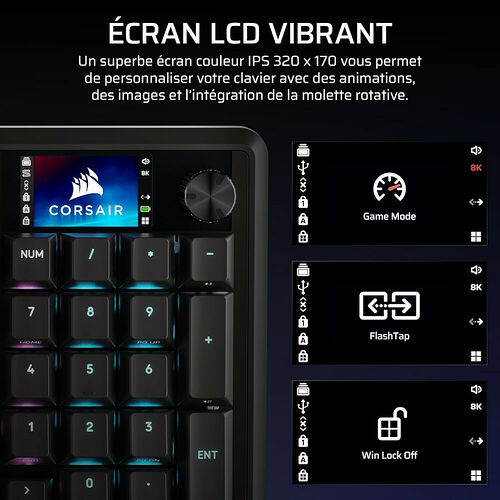 Corsair Vanguard 96 Wireless - Noir (AZERTY)