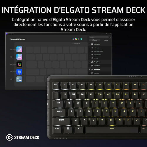 Corsair Vanguard 96 Wireless - Noir (AZERTY)