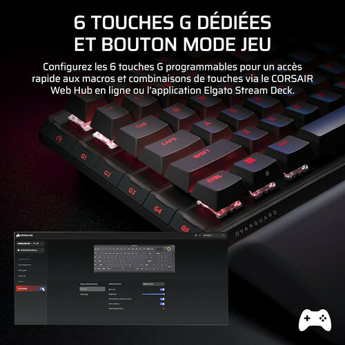 Corsair Vanguard 96 Wireless - Noir (AZERTY)