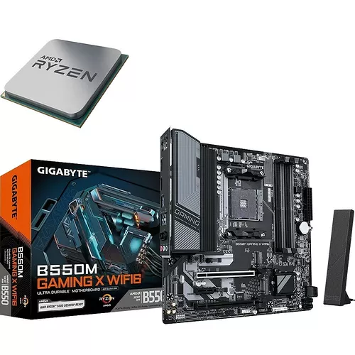 Duo AMD Ryzen 7 5700X (Tray) + B550M GAMING X WIFI6 - Kit d