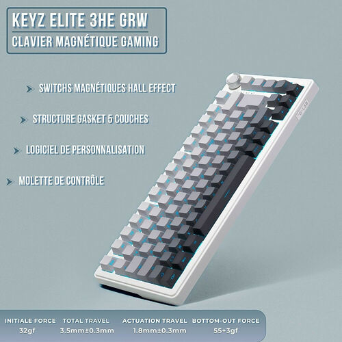 The G-Lab Keyz Elite 300 HE - Blanc (AZERTY)