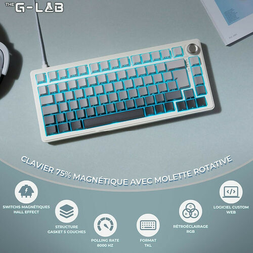 The G-Lab Keyz Elite 300 HE - Blanc (AZERTY)