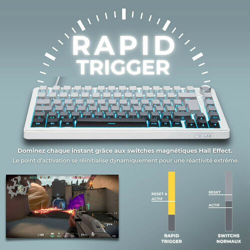 The G-Lab Keyz Elite 300 HE - Blanc (AZERTY)