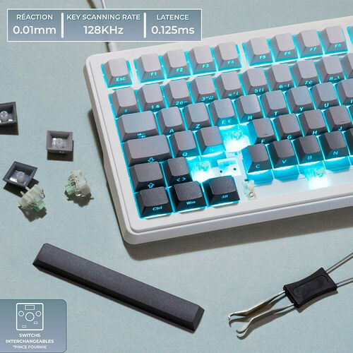 The G-Lab Keyz Elite 300 HE - Blanc (AZERTY)