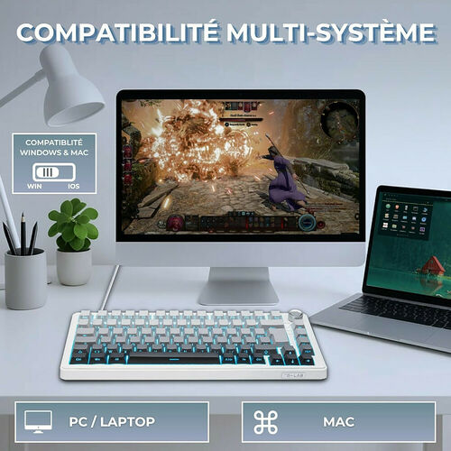 The G-Lab Keyz Elite 300 HE - Blanc (AZERTY)