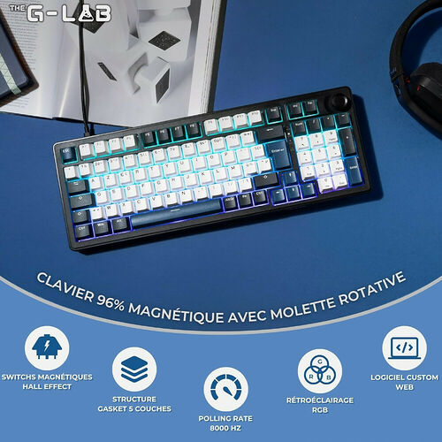 The G-Lab Keyz Elite 400 HE - Bleu/Noir (AZERTY)