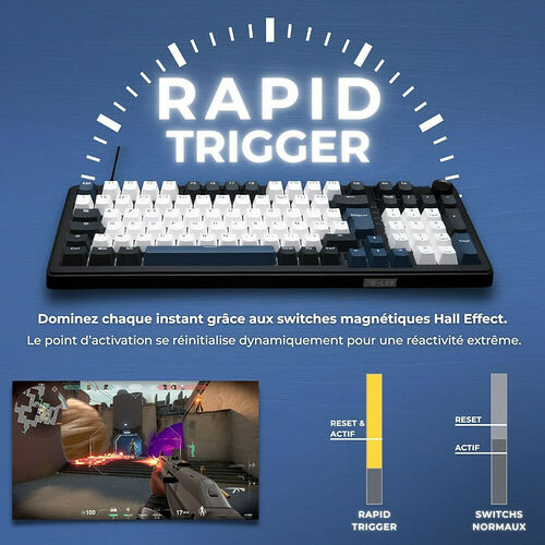 The G-Lab Keyz Elite 400 HE - Bleu/Noir (AZERTY)