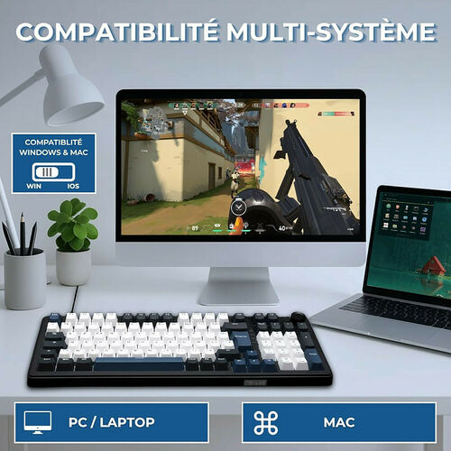 The G-Lab Keyz Elite 400 HE - Bleu/Noir (AZERTY)